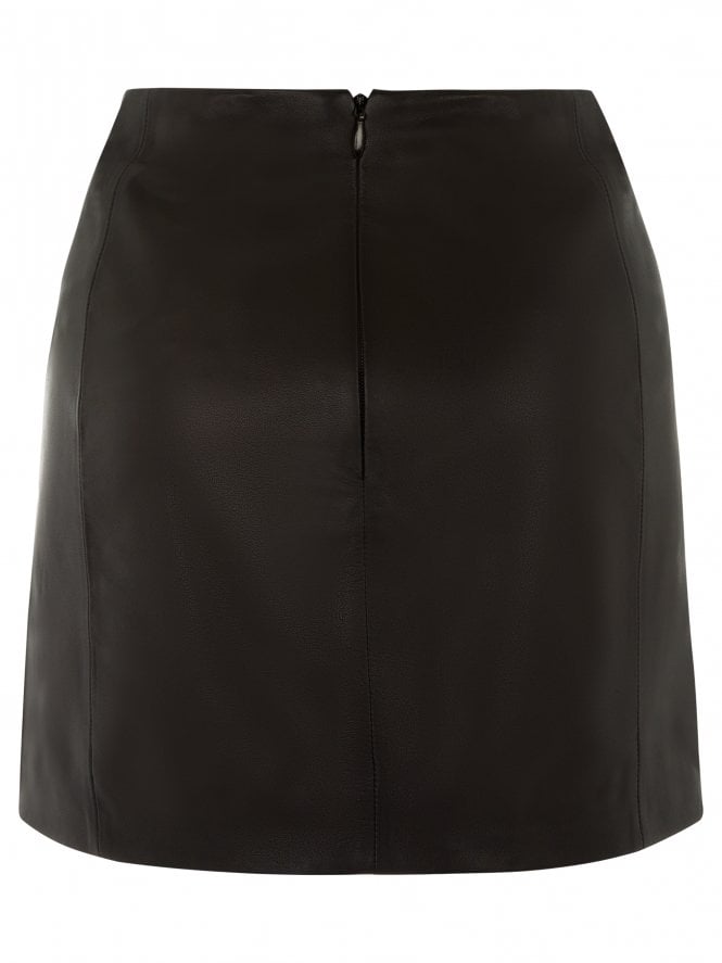 Muubaa Muubaa Reynold Zip Mini Leather Skirt
