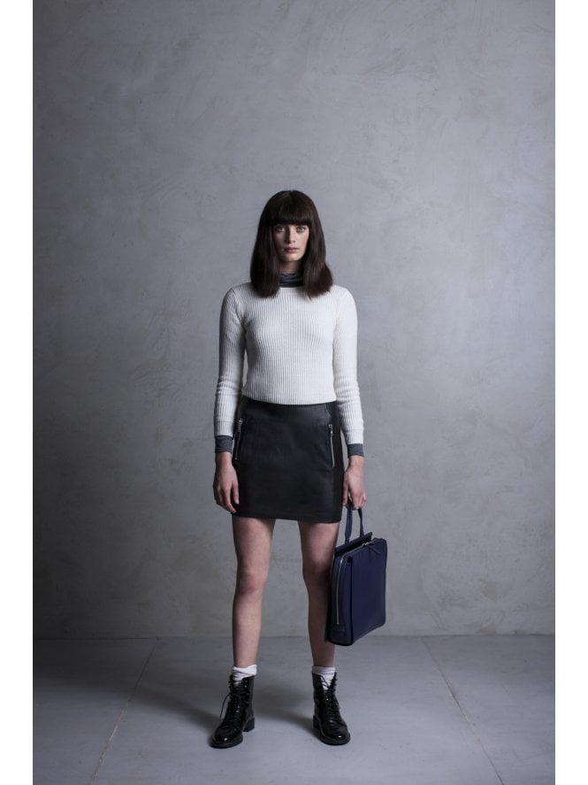 muubaa Muubaa Reynold Zip Mini Leather Skirt