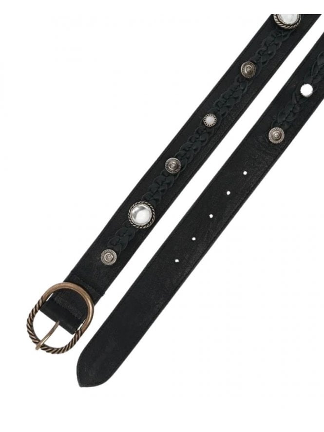 Muubaa Muubaa Round Buckle Gemstone Belt