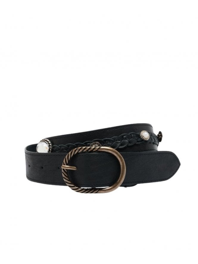 muubaa Muubaa Round Buckle Gemstone Belt