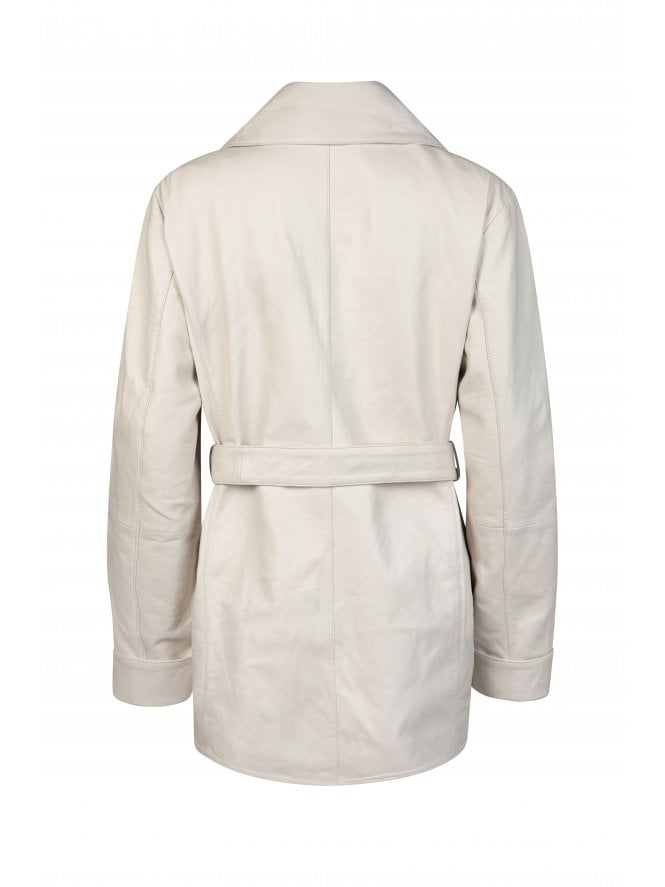 Muubaa Muubaa Wrap Front Belted Leather Jacket