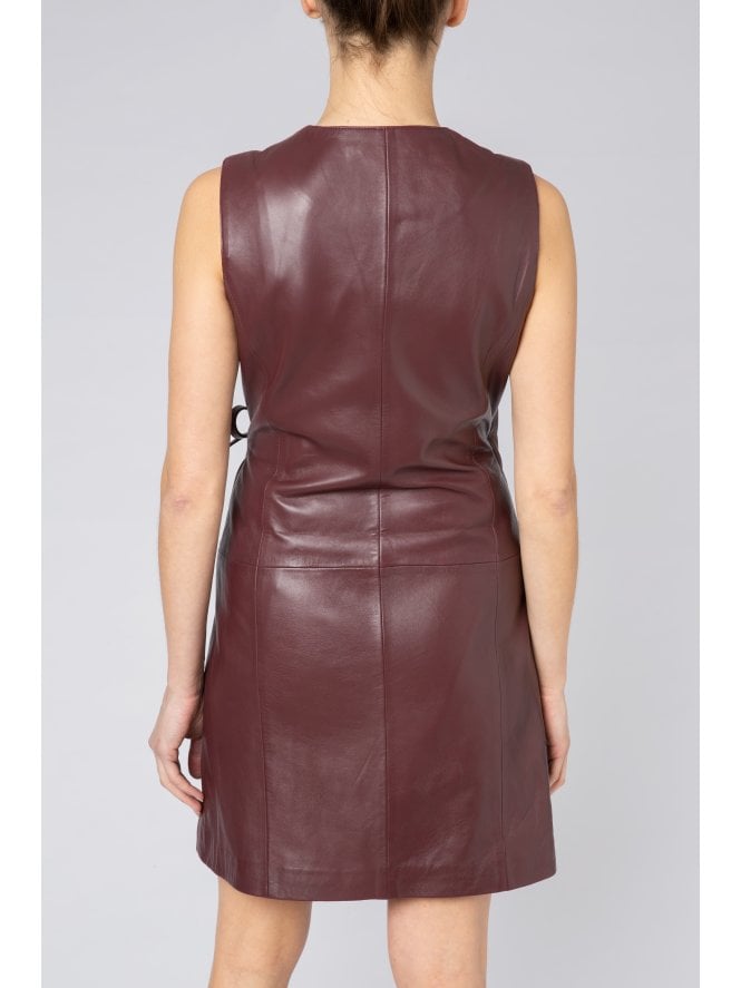 Muubaa Muubaa Wrap Leather Dress