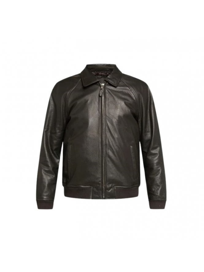 muubaa Muubaa Zip Front Leather Bomber