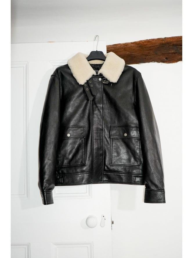 Muubaa Muubaa Oversized Bomber With Shearling Collar