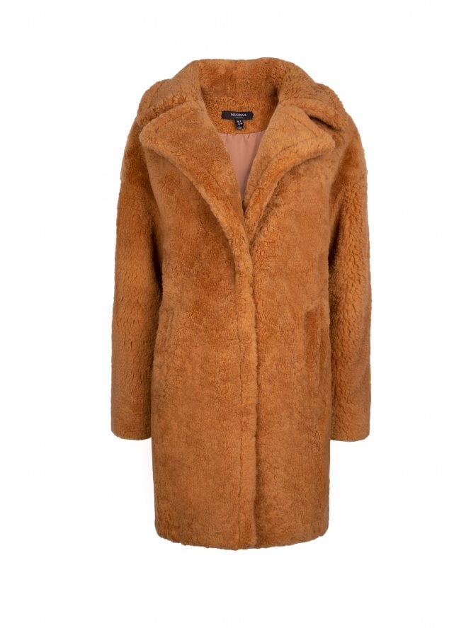 muubaa Muubaa Polly Shearling Jacket With Oversized Collar