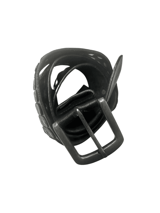 Muubaa Muubaa Studded Lozenge Etail Belt Ant. Silver