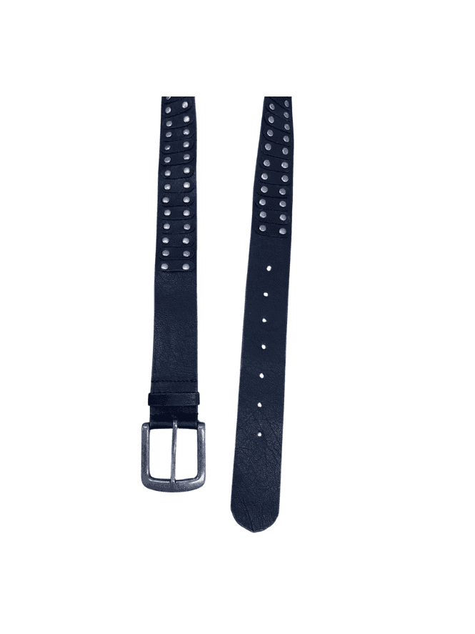 muubaa Muubaa Studded Lozenge etail Belt Ant. Silver