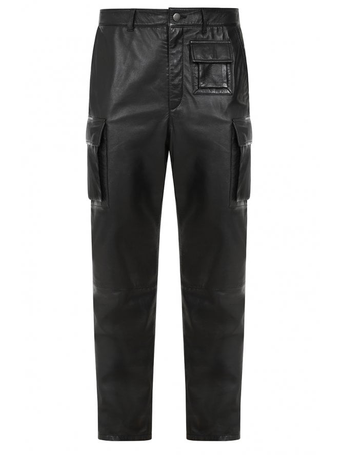 Muubaa Muubaa Thor Straight Leg Utility Leather Trousers