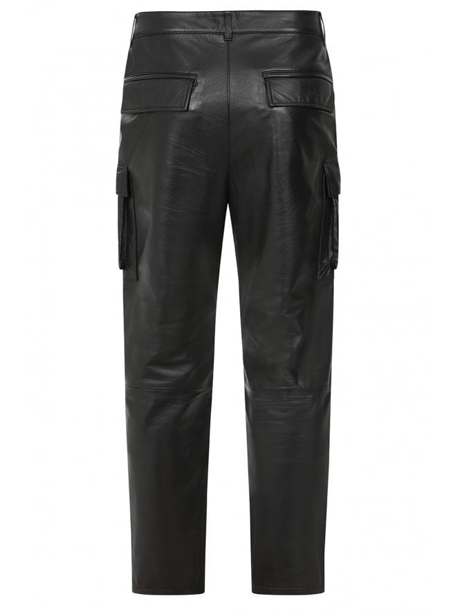 Muubaa Muubaa Thor Straight Leg Utility Leather Trousers