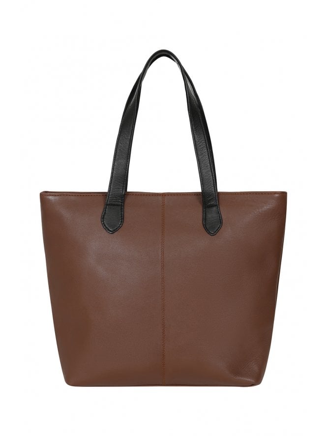 Muubaa Muubaa XL Leather Bucket Bag With Contrast Handle