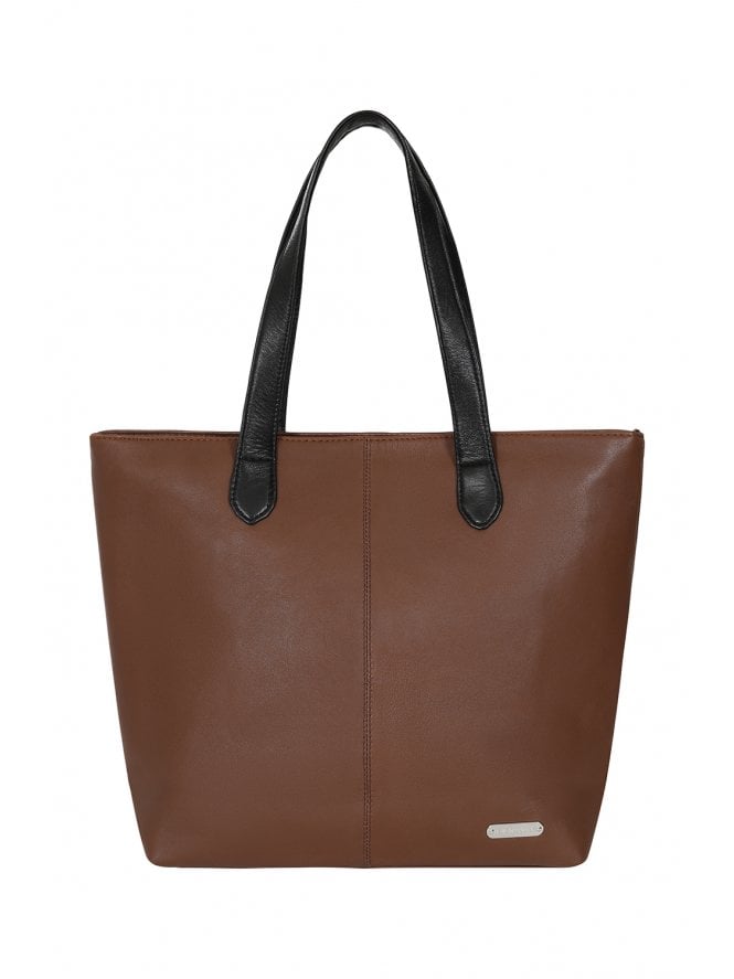 muubaa Muubaa XL Leather Bucket Bag with Contrast Handle