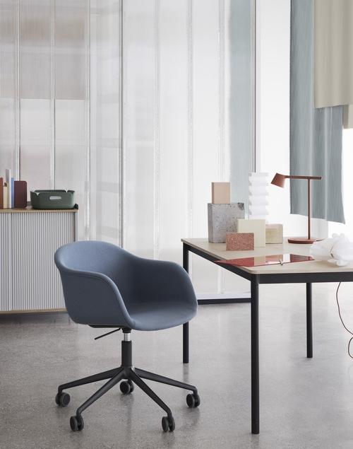 Muuto Fiber Armchair Swivel W. Castors & Gas Lift | A Modern Scandinavian Design