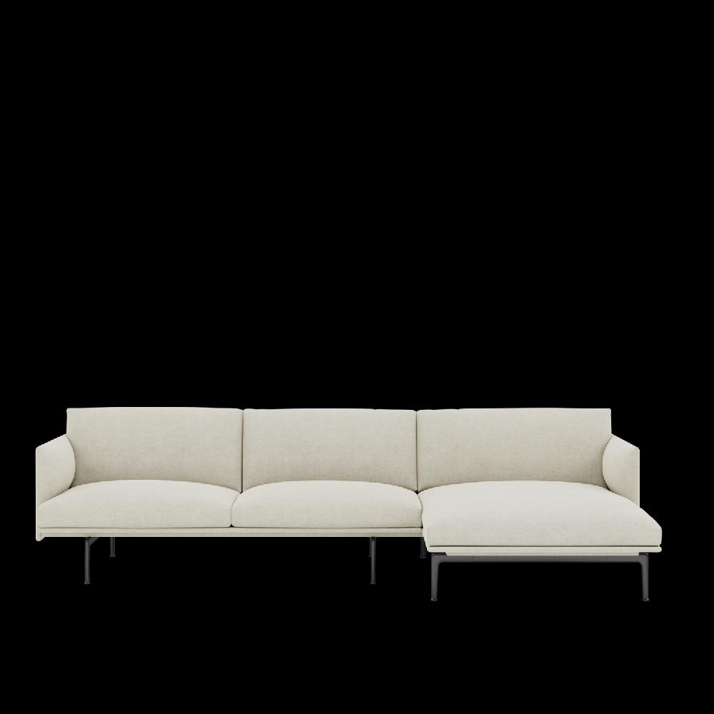 muuto Outline Sofa Chaise Longue | Extensive comfort in an elegant design