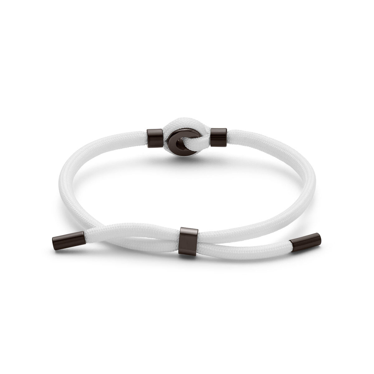 Mvmt Ceramic Upcycled Rope Bracelet White + Black Ceramic