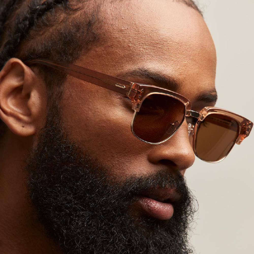 Mvmt Laguna Square Sunglasses Opaque Brown & Gold Frame + Brown Lens