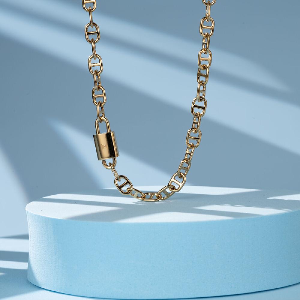 Mvmt Anchor Chain Necklace Gold