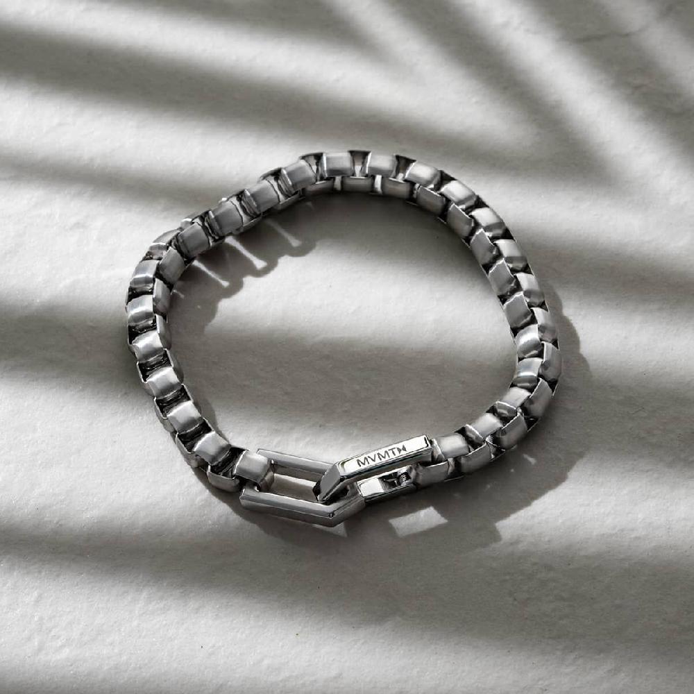 Mvmt Box Chain Bracelet Silver