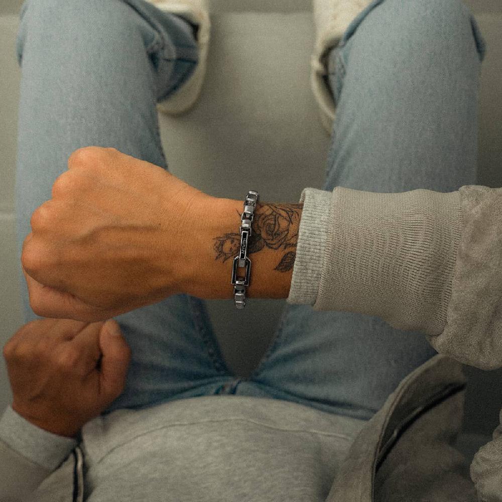 Mvmt Box Chain Bracelet Silver