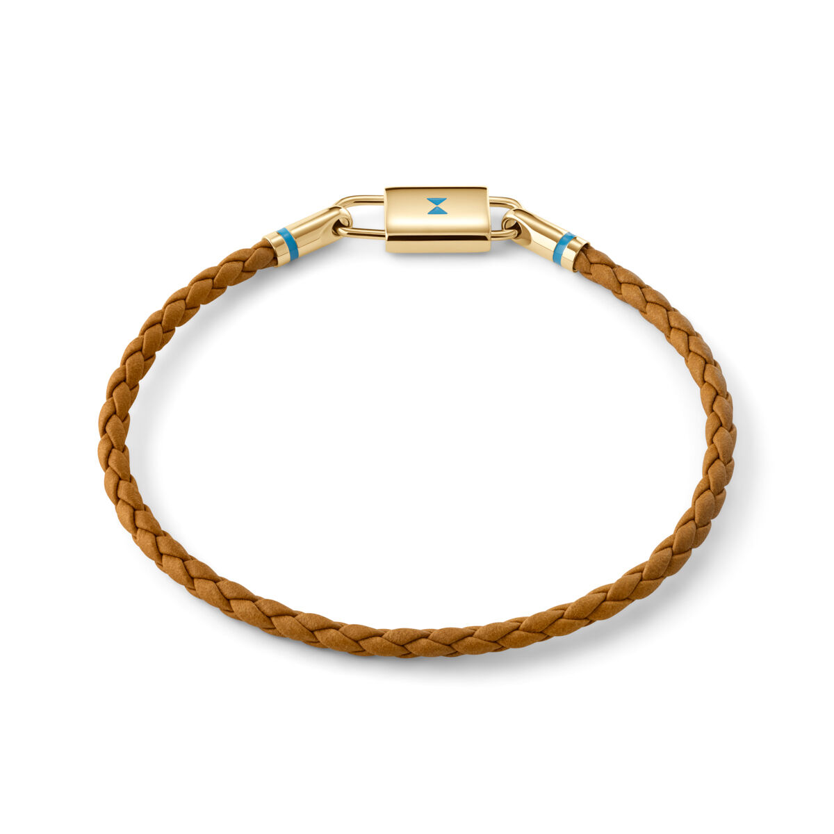 Mvmt Braided Leather Bracelet Brown/Gold