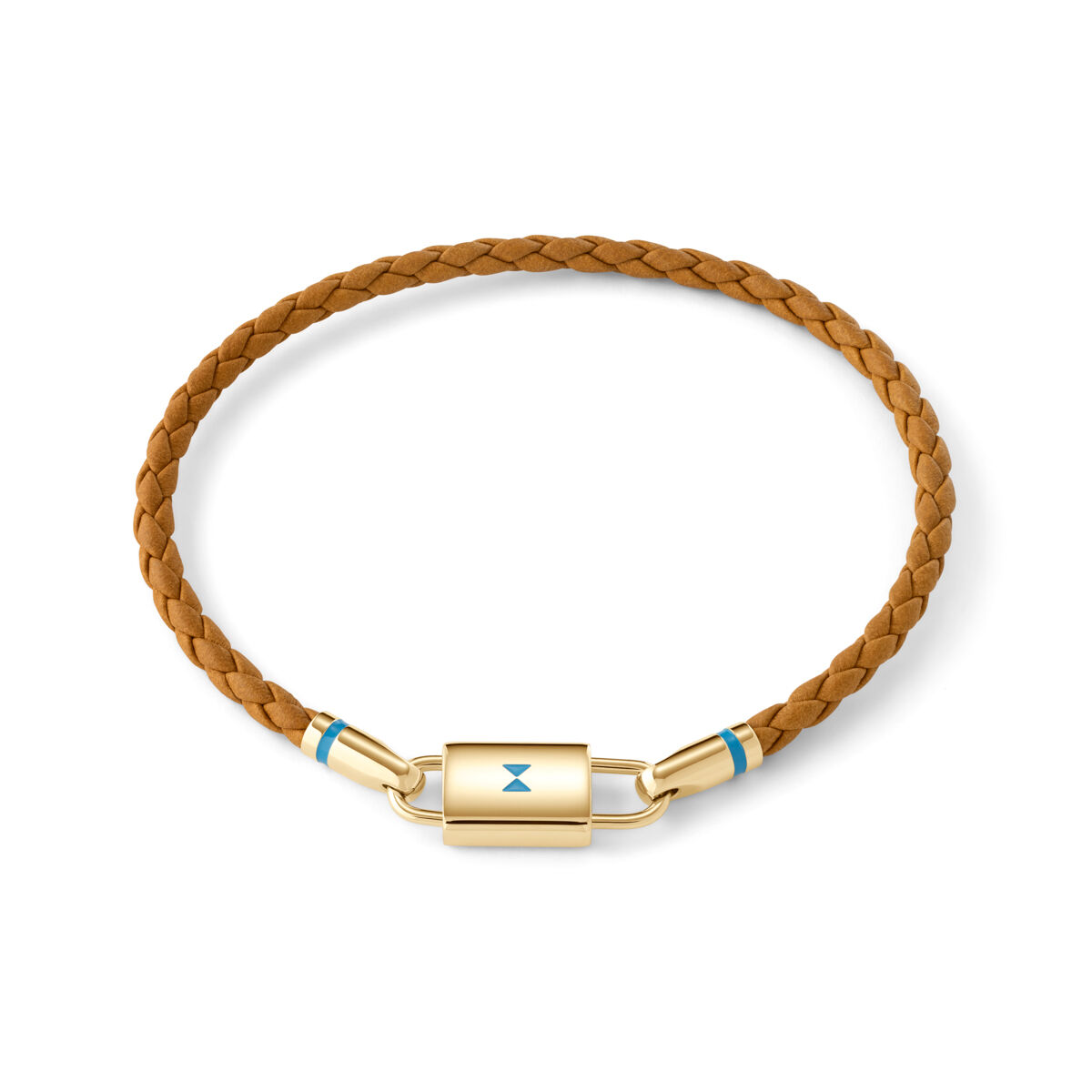 mvmt Braided Leather Bracelet Brown/Gold