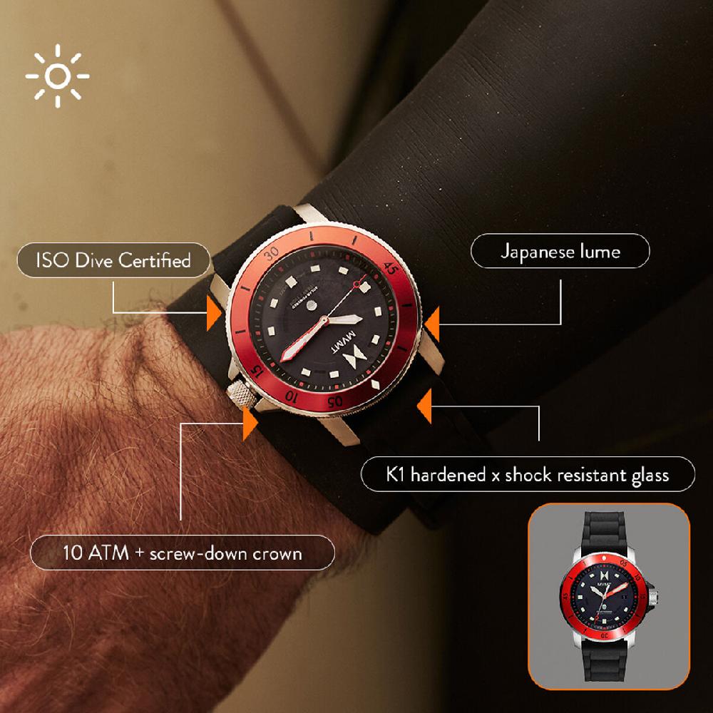 Mvmt Cali Diver Solar Nautical Red | 42MM