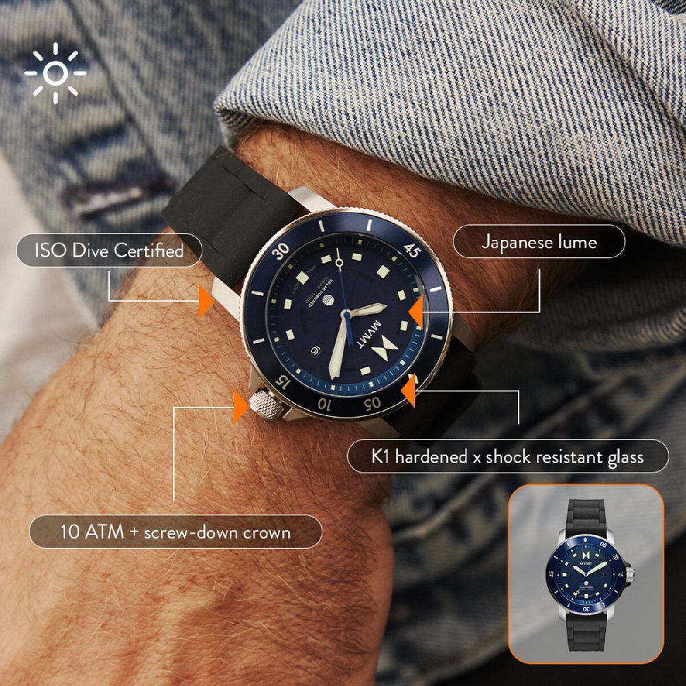 Mvmt Cali Diver Solar Riptide Blue | 42MM