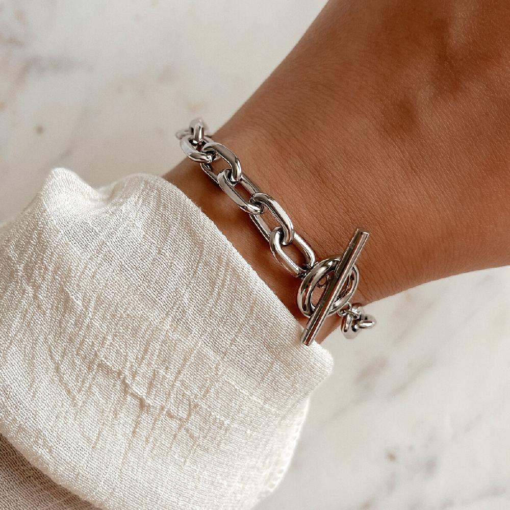 Mvmt Chunky Cable Bracelet Silver