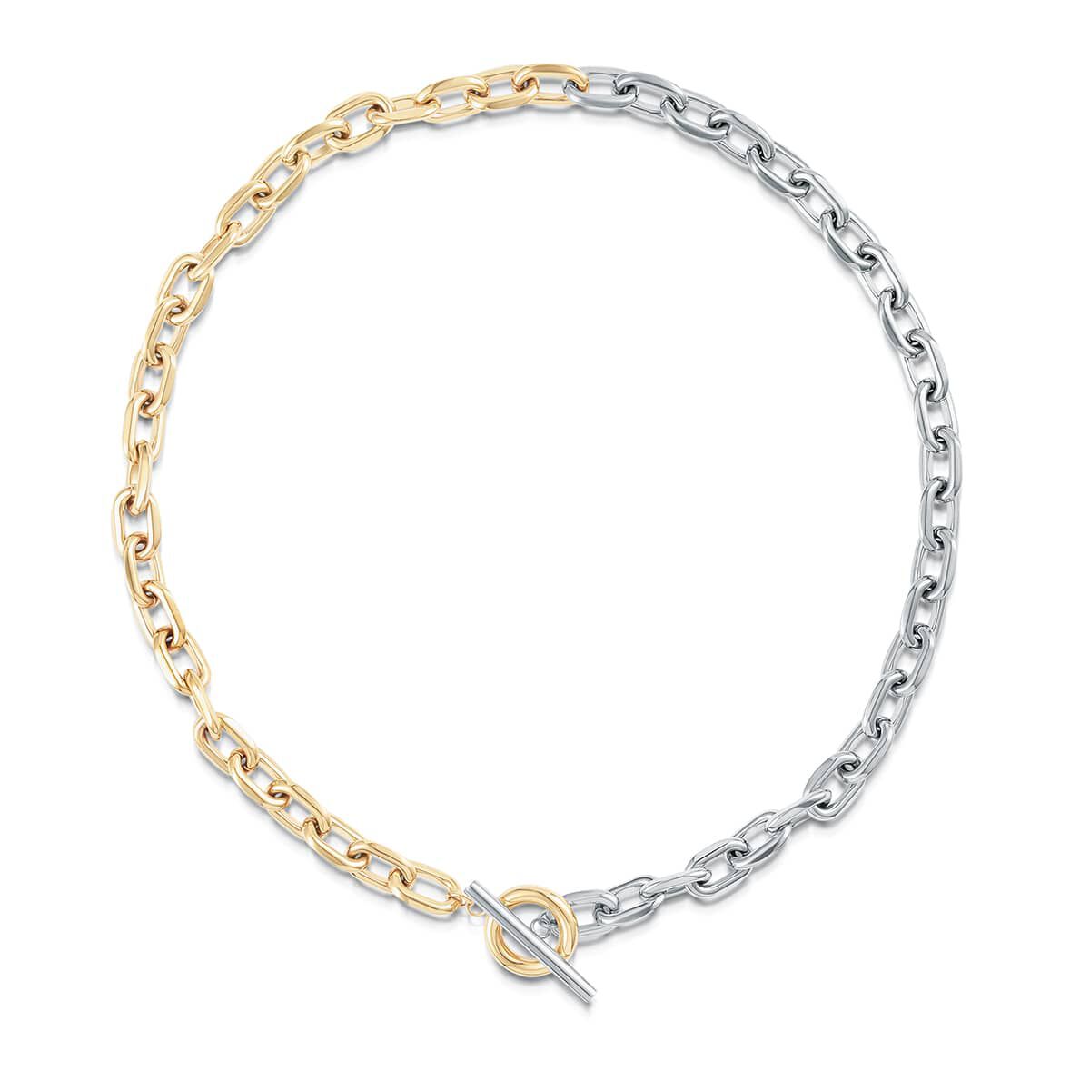 Mvmt Chunky Cable Necklace Silver + Gold