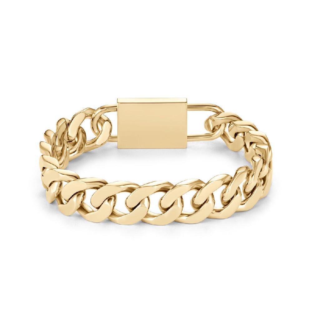Mvmt Chunky Padlock Bracelet Gold