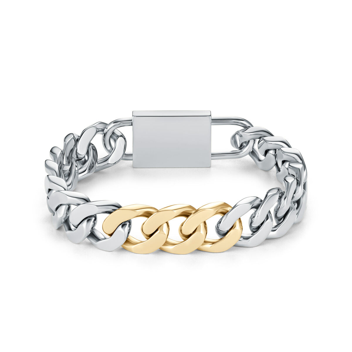 Mvmt Chunky Padlock Bracelet Silver