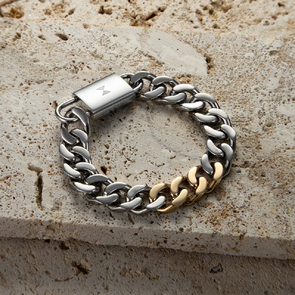 Mvmt Chunky Padlock Bracelet Silver
