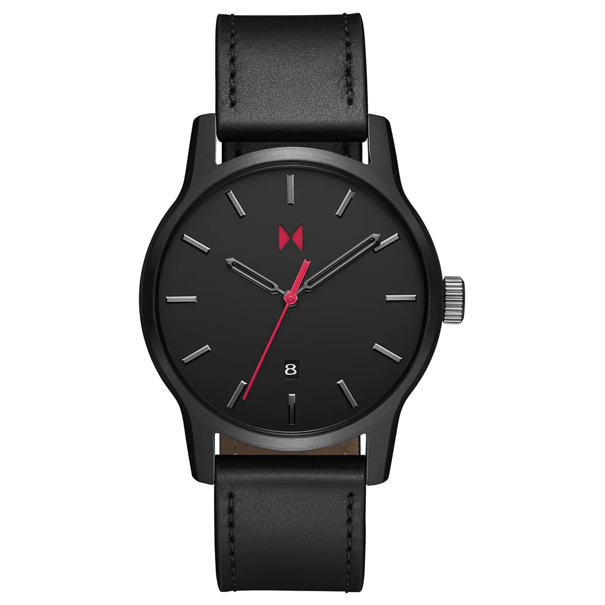 mvmt Classic II Jet Black Leather | 44MM