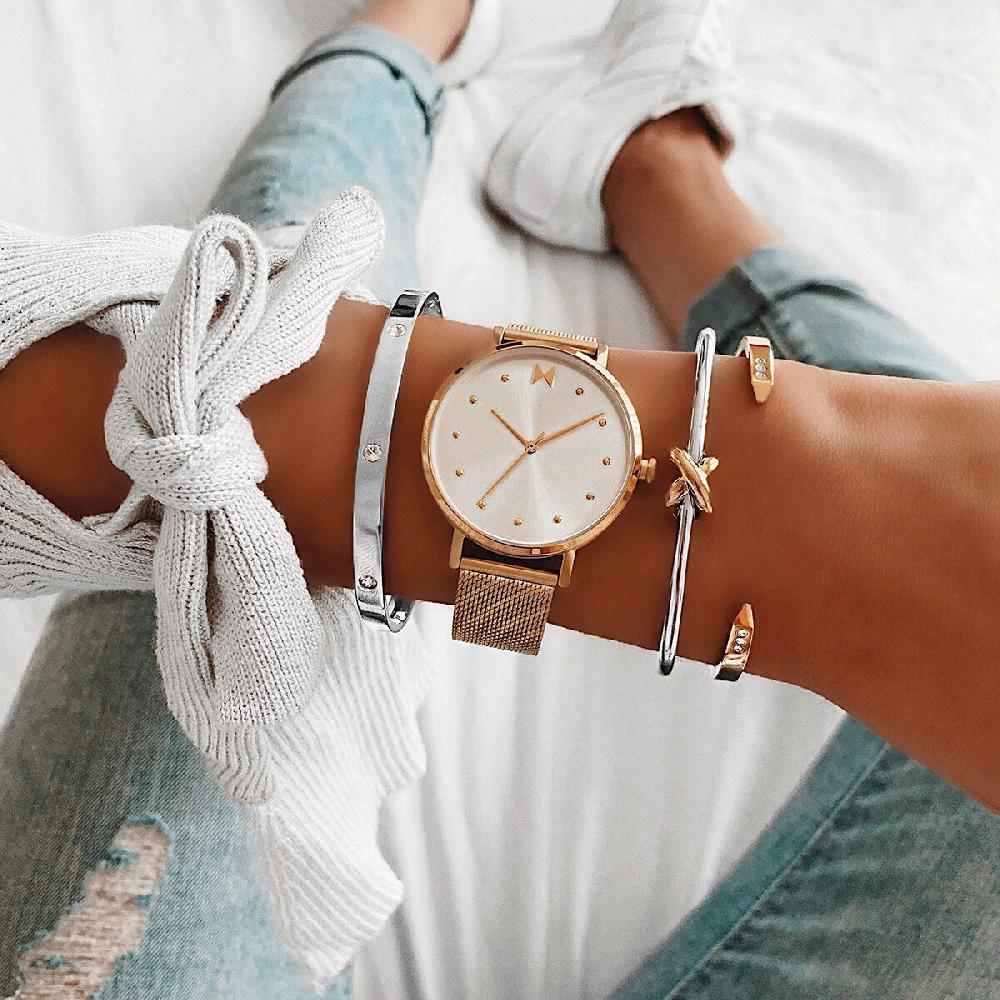 Mvmt Crystal Ellipse Bangle Silver