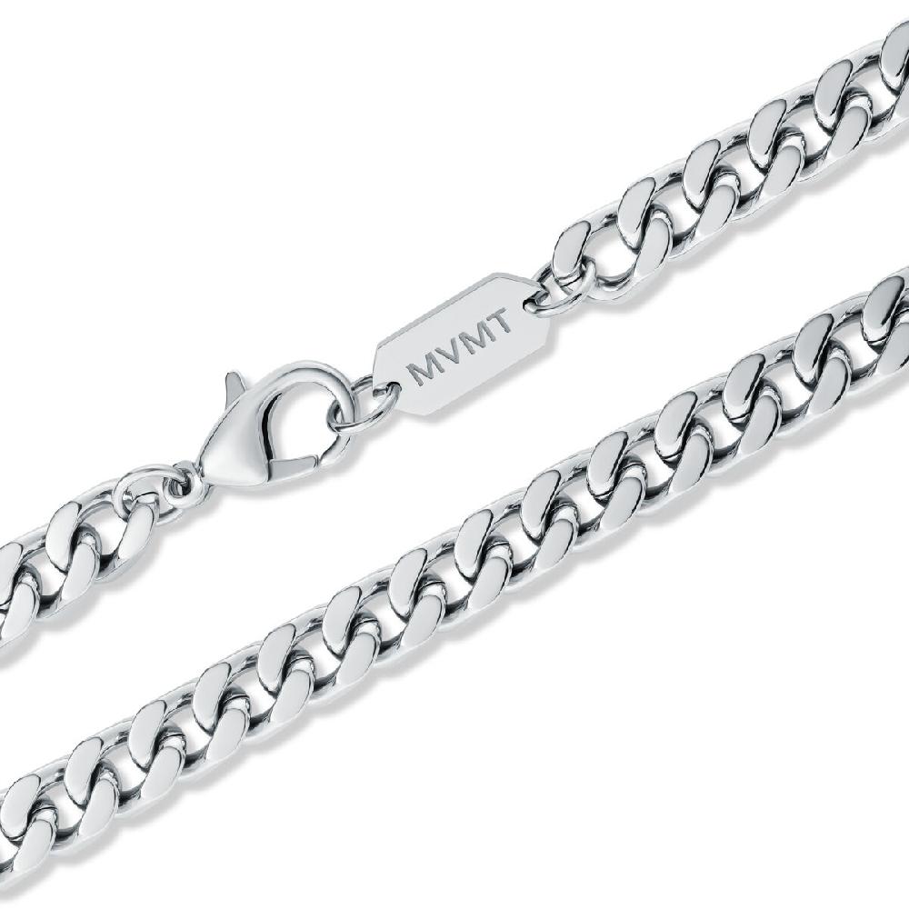 Mvmt Curb Chain Necklace - 7MM Silver