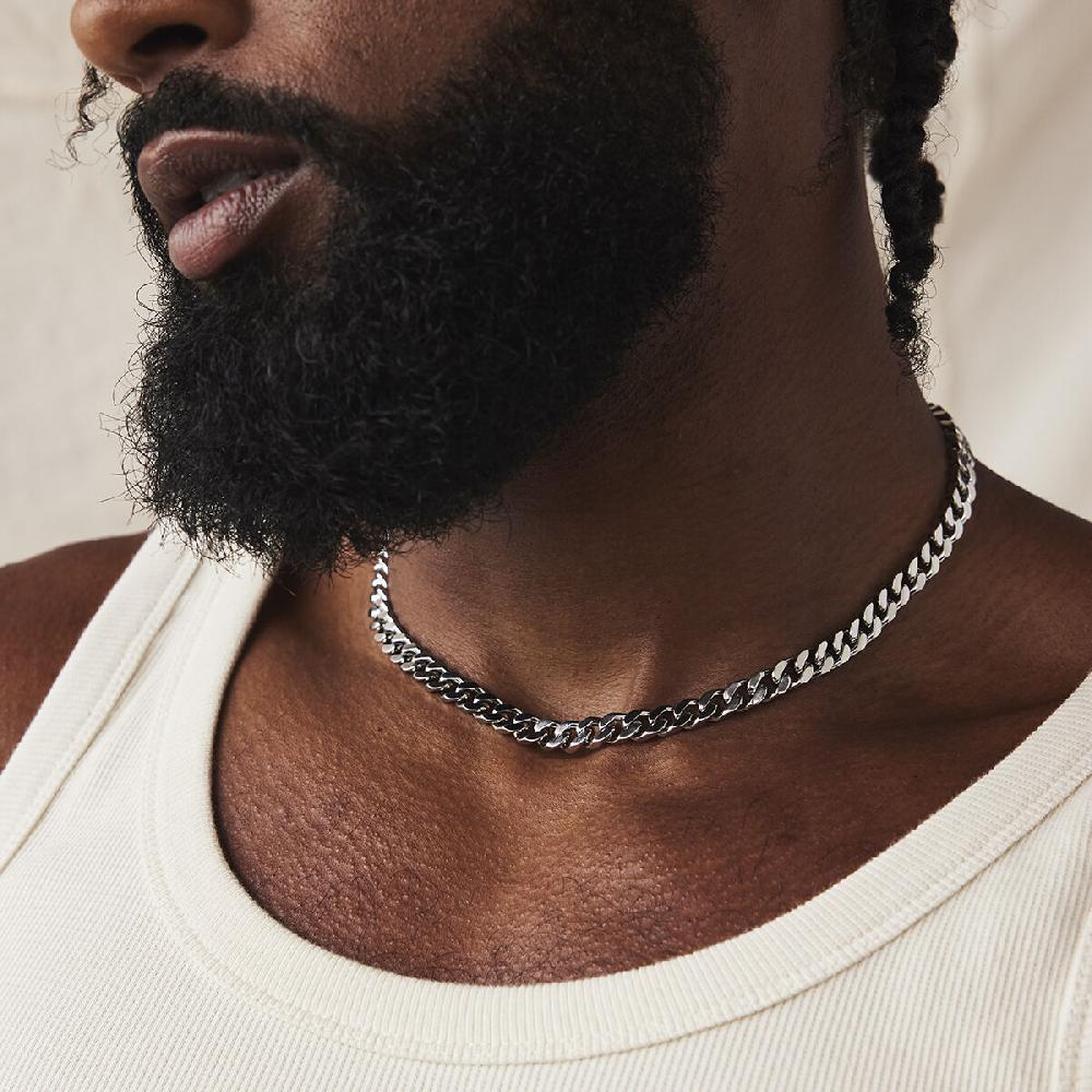 Mvmt Curb Chain Necklace - 7MM Silver