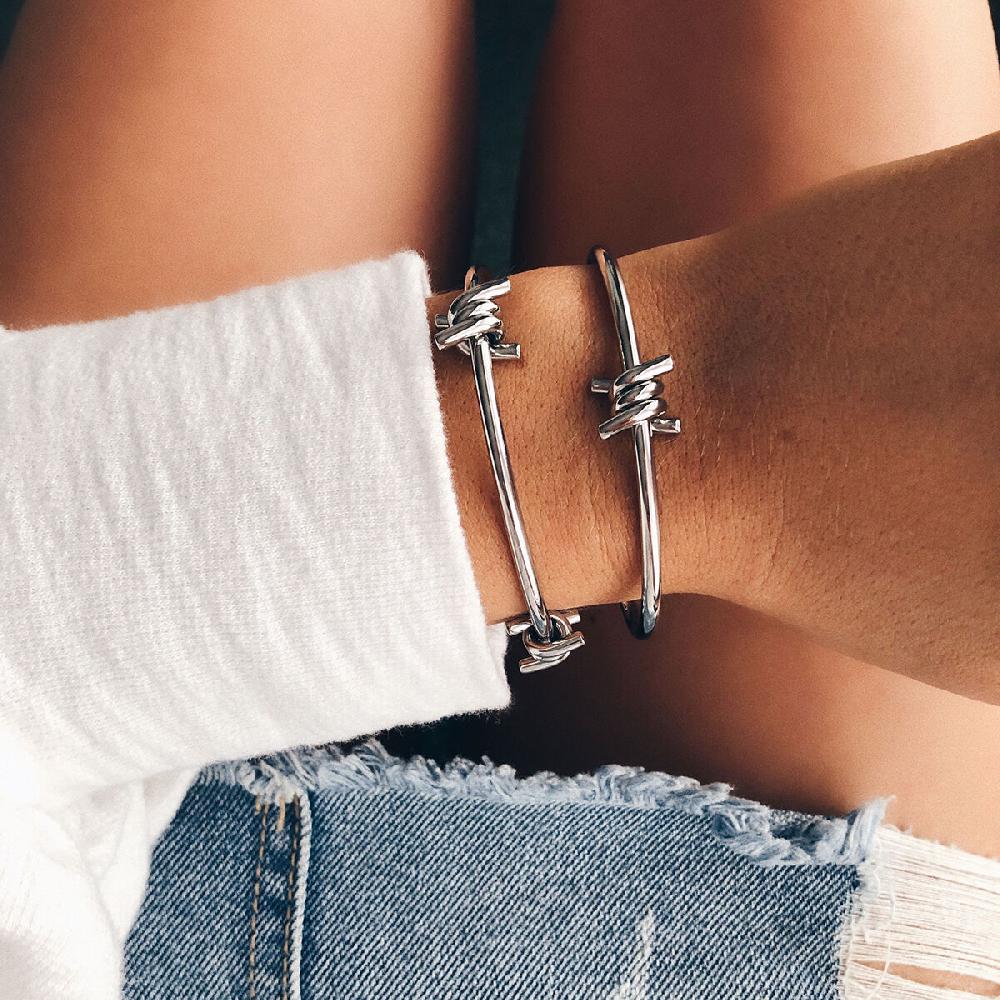 Mvmt Double Barbed Cuff Silver