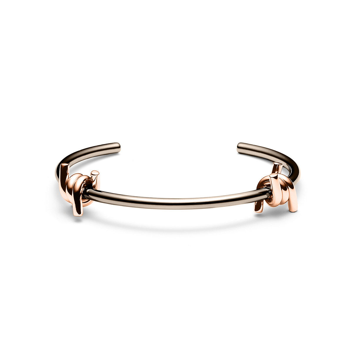 mvmt Double Barbed Cuff Taupe + Rose Gold