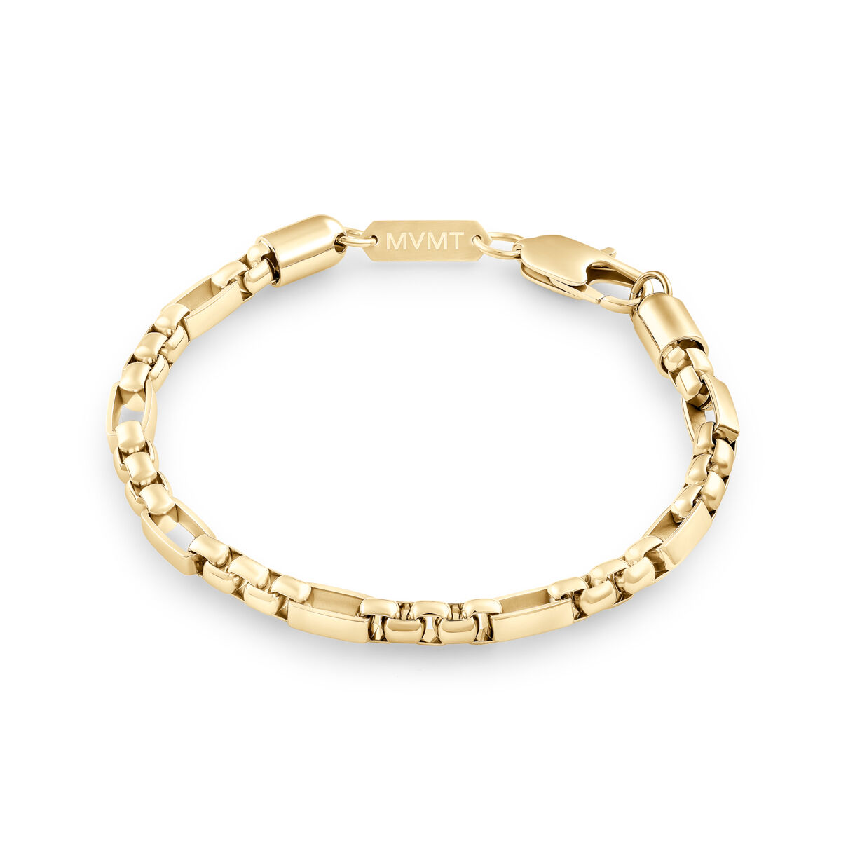 mvmt Figaro Box Chain Bracelet Gold