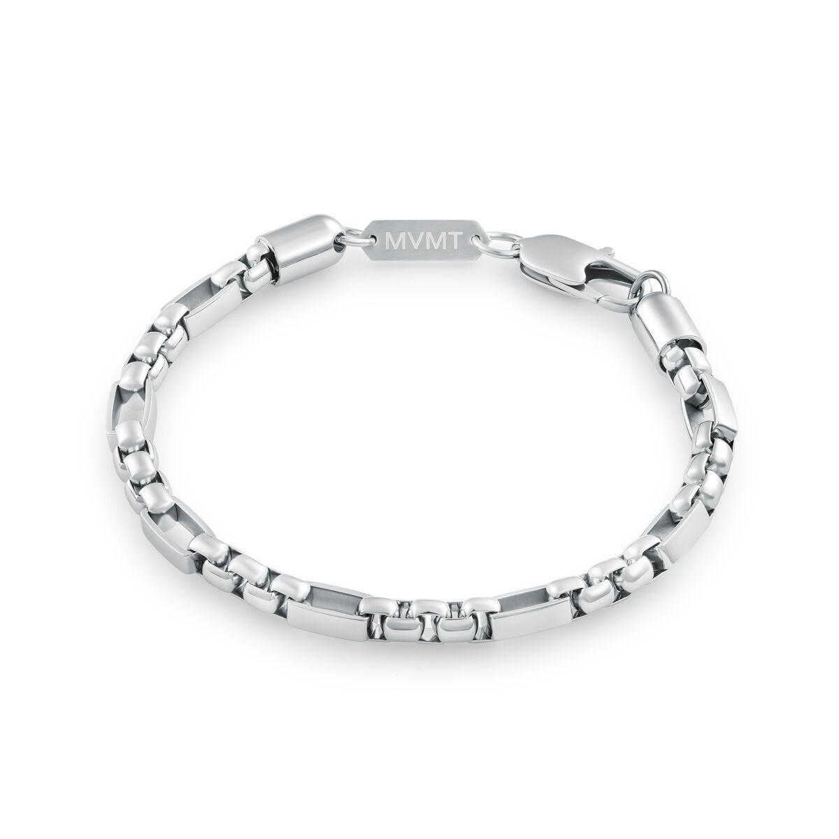 mvmt Figaro Box Chain Bracelet Silver