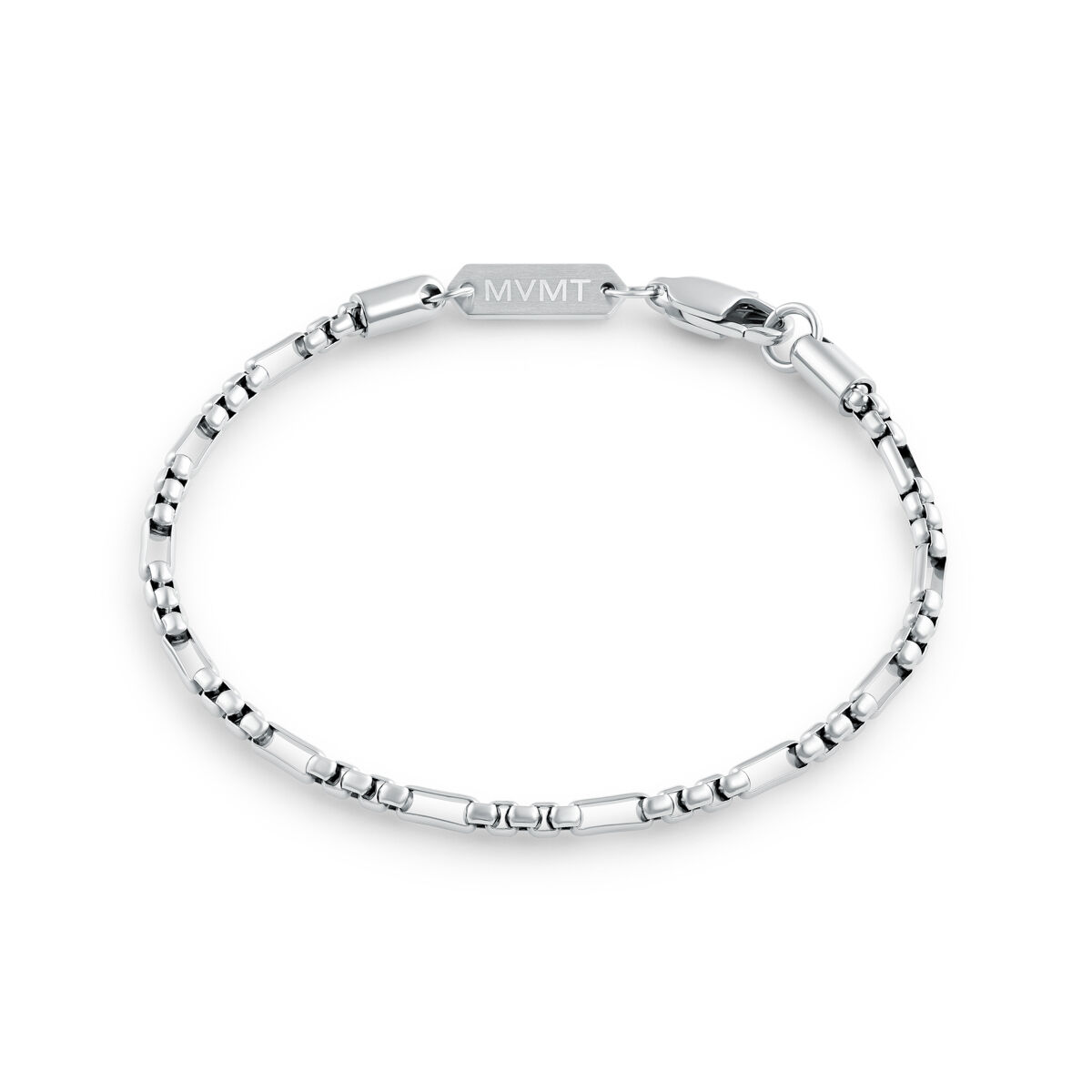 mvmt Figaro Box Chain Bracelet Silver
