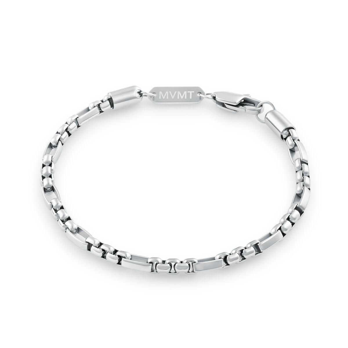 mvmt Figaro Box Chain Bracelet Silver