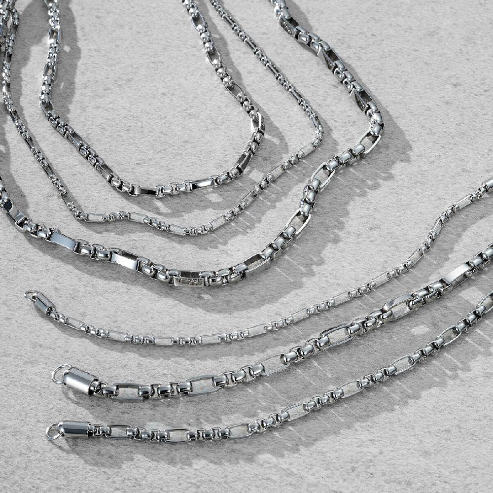 Mvmt Figaro Box Chain Necklace Silver