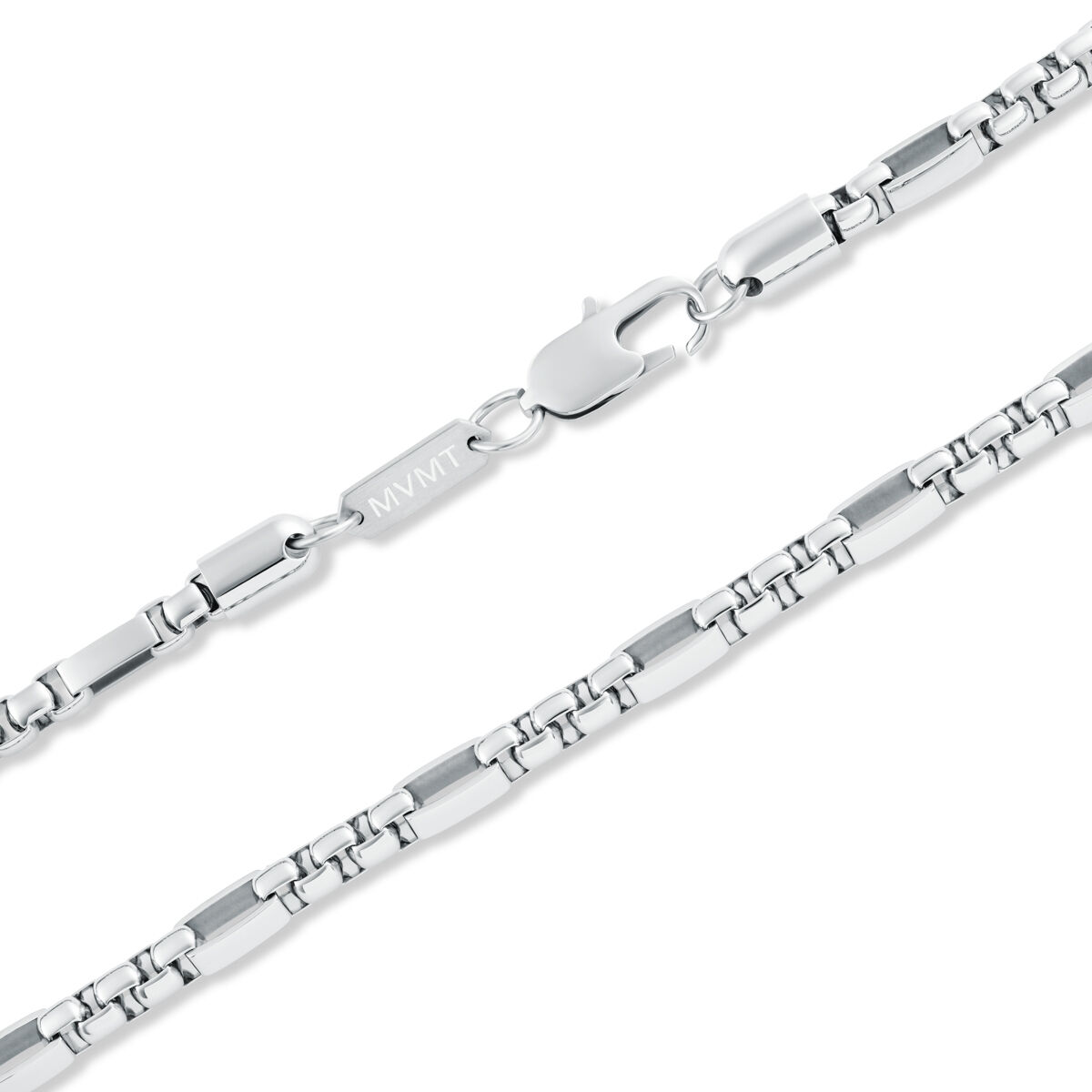 Mvmt Figaro Box Chain Necklace Silver