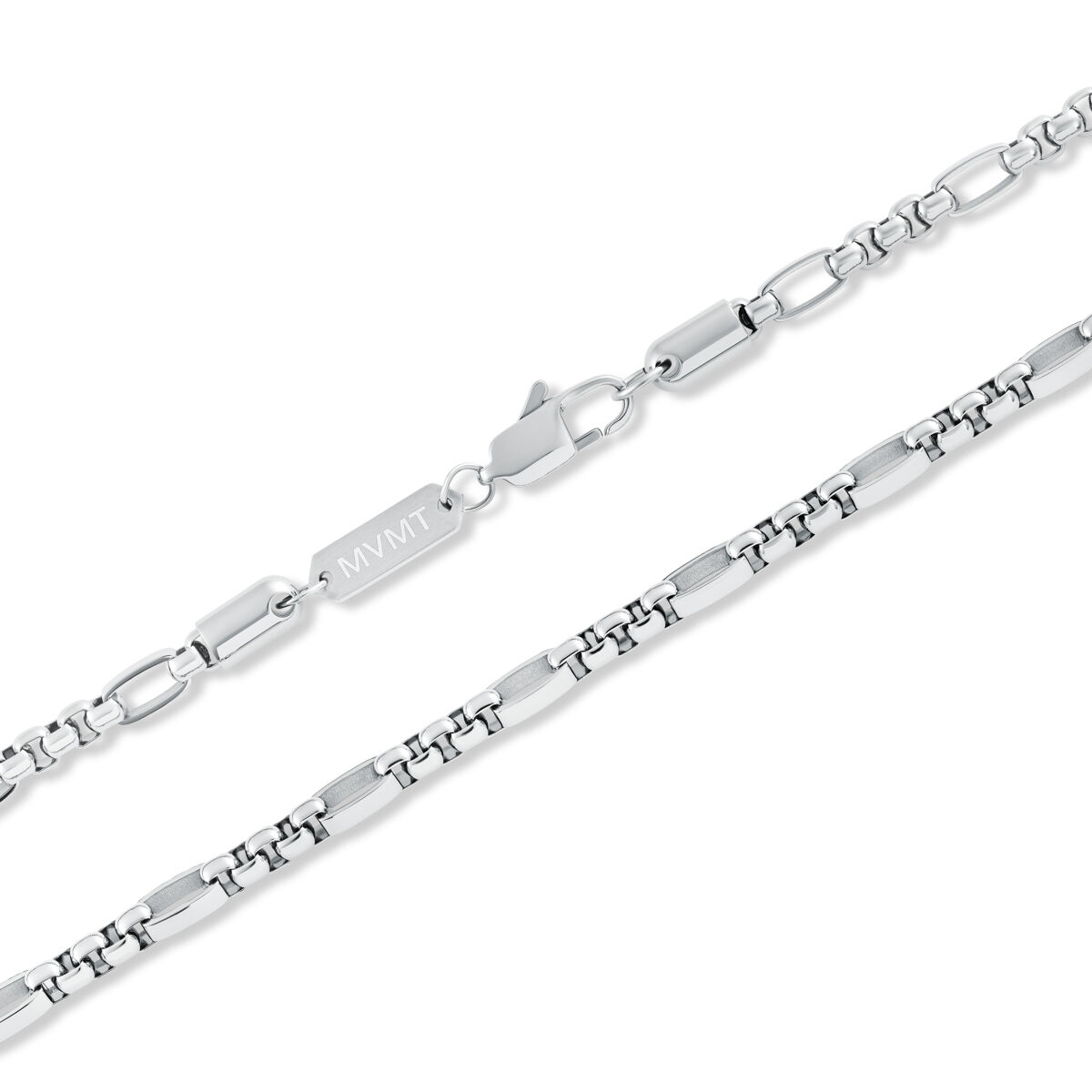 Mvmt Figaro Box Chain Necklace Silver