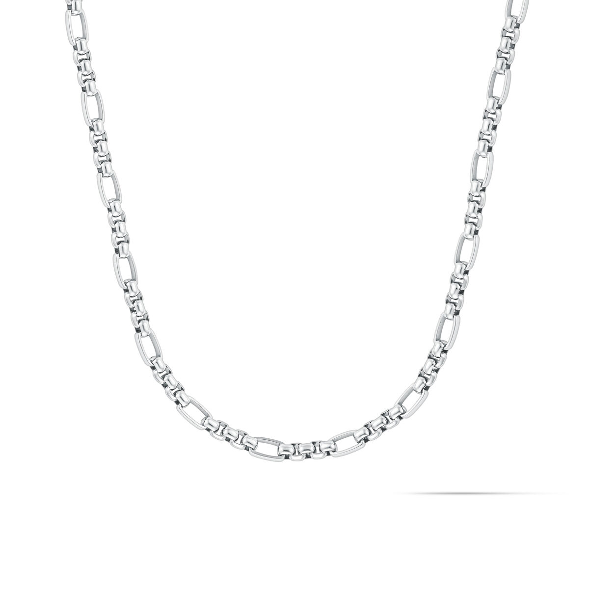 mvmt Figaro Box Chain Necklace Silver