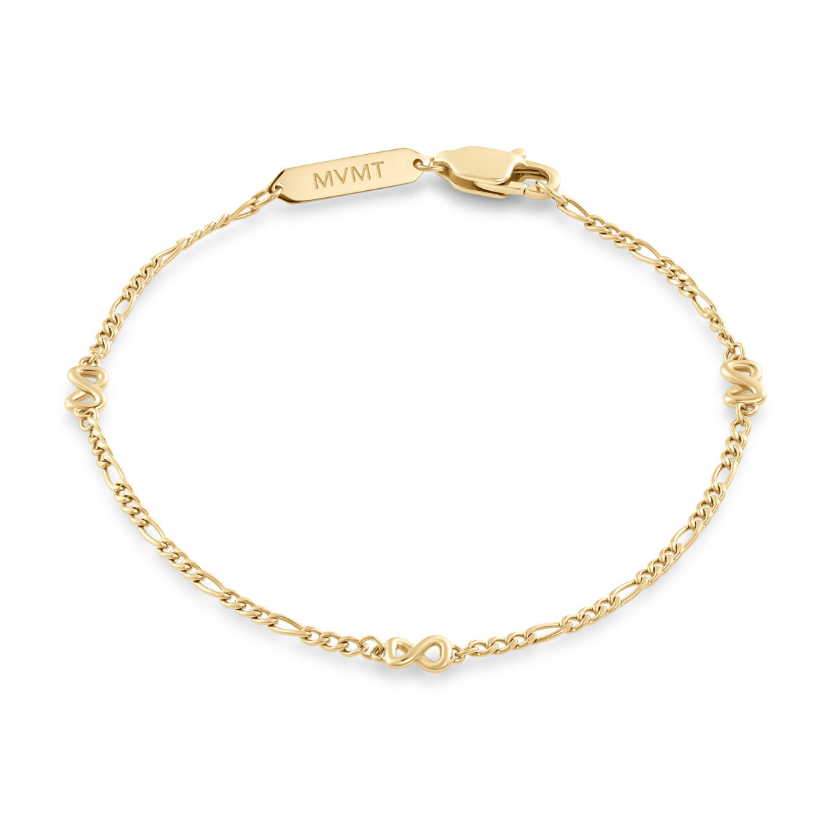 mvmt Figaro Chain Bracelet - 1.8MM Gold