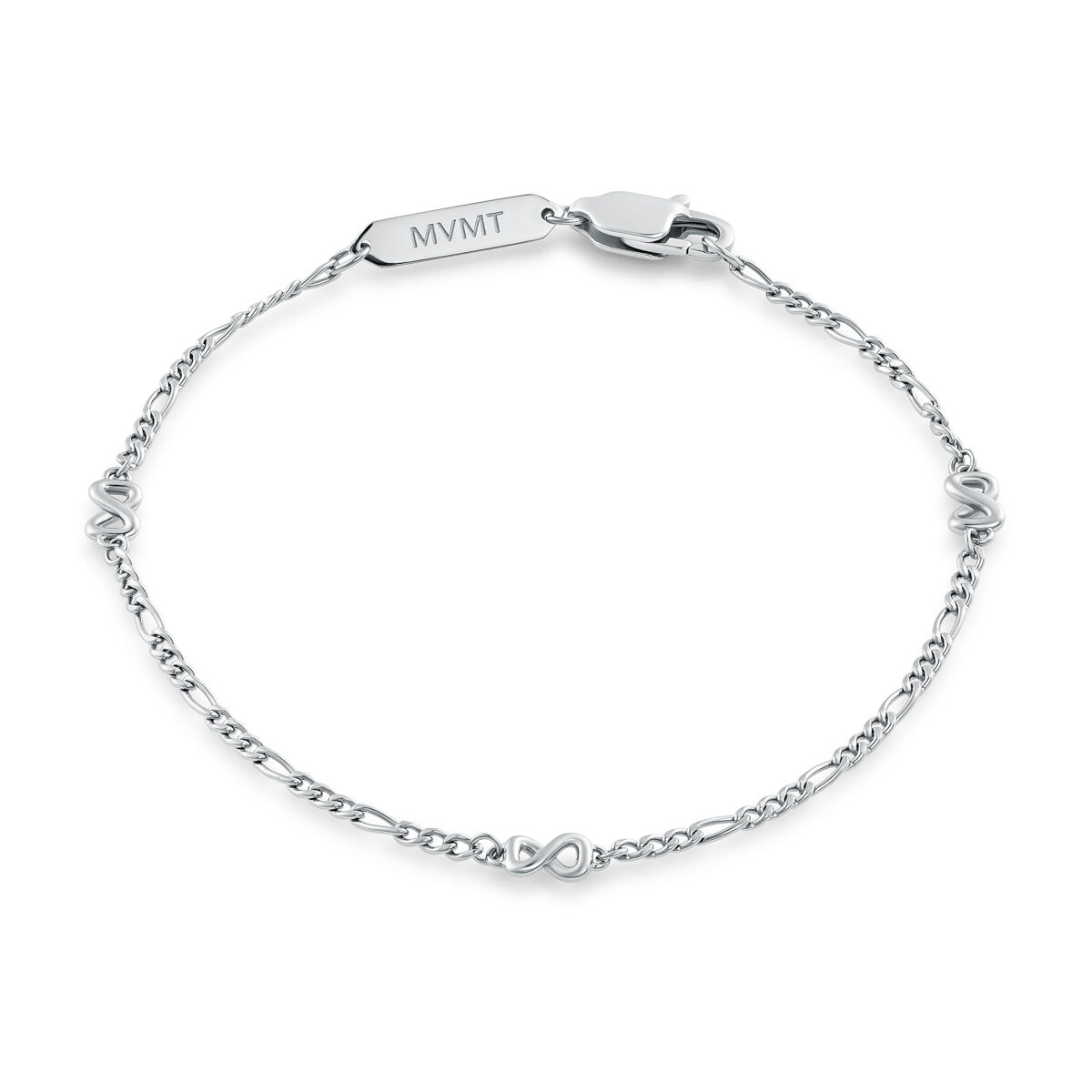 mvmt Figaro Chain Bracelet - 1.8MM Silver