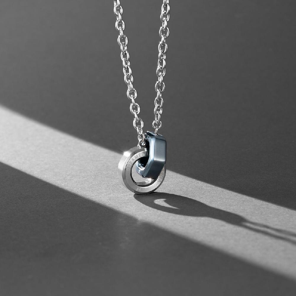 Mvmt Hardware Necklace Silver + Ice Blue