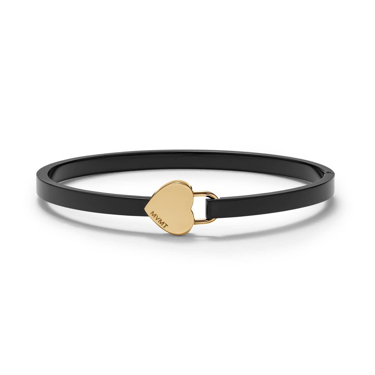 mvmt Heartlock Bangle Black