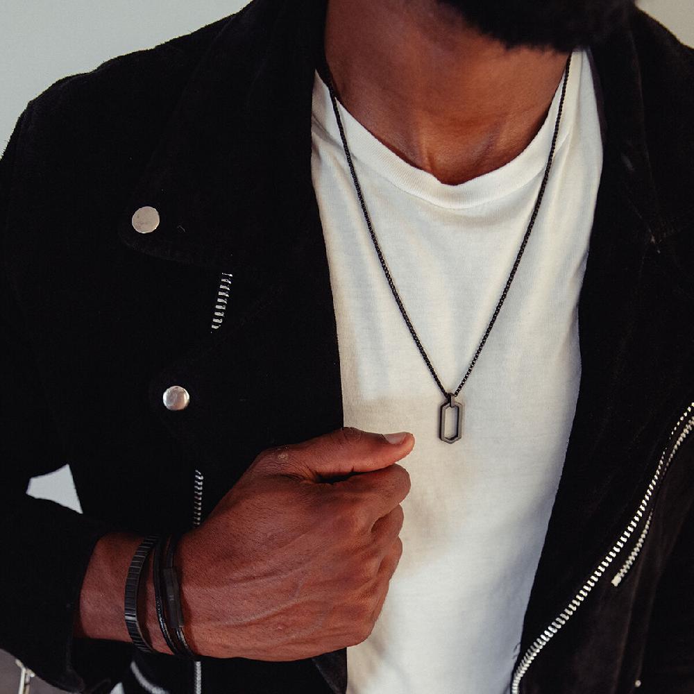 Mvmt Hex Necklace Black